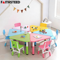 Table d'apprentissage pour enfants réglable en hauteur, bureau d'écriture ergonomique robuste pour salle de classe et garderie 	 Bureau d'étude pour enfants