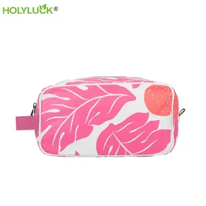 Holyluck Eco Friendly riciclato stampa personalizzata riutilizzabile Dupont Tyvek Pouch borsa cosmetica leggera per il trucco
