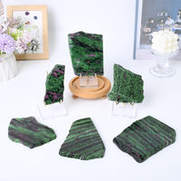 Vente en gros de spécimens minéraux naturels, tranche de zoïsite rubis, cristal de quartz, dalle pour décoration intérieure