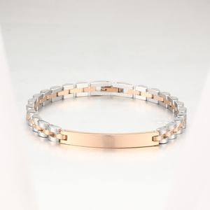 2025 Au750 18K PVD Gold Plated Luxury Stainless Steel <b>Men's</b> Beads Rice Watch Bracelet Fashion Chain Link Bracelets <b>for</b> <b>Men</b> Boys - Product Image 2