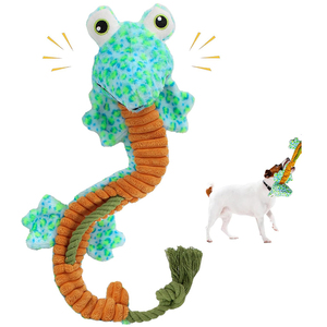 Jouets pour chiens personnalisés en tissu froissé, peluches couineuses sans rembourrage, jouets de traction résistants pour chiots, ensemble de jouets à mâcher durables et amusants pour chiens - Product Image 1