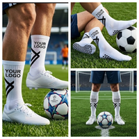 Chaussettes de sport antidérapantes pour femmes, chaussettes de football personnalisables avec impression numérique, couleurs au choix