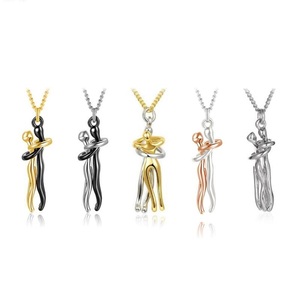 Collar de Abrazo de Amor Unisex para Hombres y Mujeres, Joyería para Parejas, Cadena de Clavícula Sencilla y Elegante, Regalo para el Día de San Valentín - Product Image 2