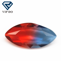 Tomy — pierres précieuses à facettes 5x10mm-10x20mm, synthétique, tourmaline, en vrac, technologie mixte et multicolore, verre de cristal