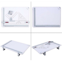 Table à dessin A3 en plastique ABS avec règle transparente, mouvement parallèle et angle réglable
