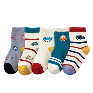 Chaussettes de voitures à rayures pour enfants, en coton, Jacquard, mignonnes, personnalisées, OEM, <span class=keywords><strong>prix</strong></span> d'usine, vente en gros, - Product Image 1