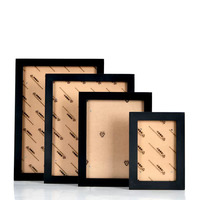 Marco de Fotos de Madera Negra MDF de 6 Pulgadas, Impresión UV, para Mesa o Pared, Ideal para Bodas, Venta al Por Mayor de Fábrica