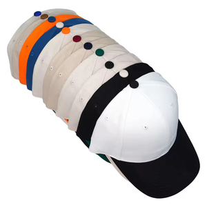 Gorra de Béisbol Estructurada de Seis Paneles Bicolor Lisa al por Mayor con Visera Curva Ajustable de Alta Calidad - Product Image 2