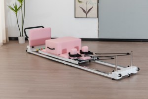 Kit de Pilates <span class=keywords><strong>Reformer</strong></span> Plegable Rosa para Llevar el Estudio a Casa |   Económico en espacios, deslizamiento silencioso, perfecto para apartamentos pequeños, fácil de guardar - Product Image 2
