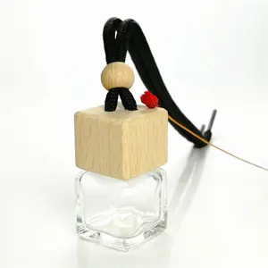 Mini glass car perfume bottle hanging decoration empty jar container suppliers