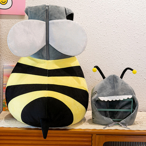 Muñeco de Peluche de Tiburón Abeja de Algodón PP Bordado, Juguete Reconfortante, Disfraz Creativo <span class=keywords><strong>para</strong></span> Niños y Adultos, Popular entre Celebridades de Internet - Product Image 3