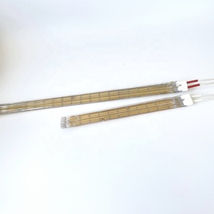 Fio de resistência à impressão de tela de vidro do elemento 380V 1500W do aquecedor do IR do quartzo do tubo gêmeo do revestimento do ouro - Product Image 6