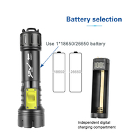 مصباح غوص LED غاطس Asafee D-511 مقاوم للماء للاستخدام البري والبحري لصيد الأسماك وصيد الأسماك بالرمح، IP68، مزود بزر ضغط