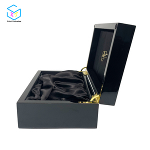 Personnalisé noir piano laque <span class=keywords><strong>en</strong></span> <span class=keywords><strong>bois</strong></span> boîte de parfum conception faire - Product Image 4