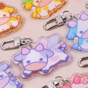 Custom Design Epoxy Resin Cute Shine Acrylic Key Chains Charm Acrylic Gift Make Your Own Logo Acrylic Keychains