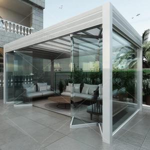 Jardin d'hiver préfabriqué, véranda moderne en verre, autoportante, <span class=keywords><strong>3</strong></span> ou 4 saisons, véranda en aluminium - Product Image 3