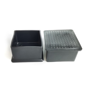 Bouchon carré pour tube 50x50mm, manchon en plastique noir pour pieds de table et de chaise, housse de protection durable - Product Image 1