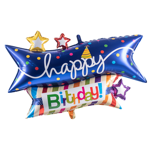 Gâteau de joyeux anniversaire coloré de grande <span class=keywords><strong>taille</strong></span> Ballon en film d'aluminium Ballon à couches Bougie Gâteau Ballon décoratif pour fête d'anniversaire - Product Image 4