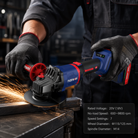 Nouvelle arrivée - Meuleuse électrique sans fil à brosse rotative 9800 tr/min, 125 mm, 3 vitesses variables, pour la découpe et le polissage des métaux