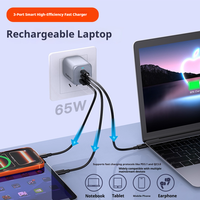 Chargeur 65W 45W Prise EU US Compatible avec Samsung Apple 17 Appareils de Charge 2C1A Multi-ports 1C1A Charge Rapide Tension Complète