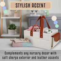 Panier à couches moderne en polaire Teddy grande capacité, 5 compartiments, organisateur doux, écologique, durable et portable pour couches