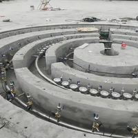 Fuente Seca para Terraza, Fuente de Diseño Moderno Personalizada, de Acero Inoxidable con Luces de Colores, Venta al Por Mayor