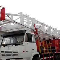Plateforme de réparation de puits montée sur camion XJ850, charge de crochet 850 kN, alimentation diesel, profondeur 4000 m, moteur, pompe, boîte de vitesses, entretien de puits de pétrole et de gaz côtiers