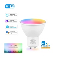 Lampes LED intelligentes GU10 WiFi Zigbee3.0 RGB C+W Blanc 5W Dimmables Rotatives Électriques en PC Contrôle Vocal via App iOS EWelink pour la Maison