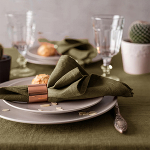 Servilletas de tela de lino y algodón para cocina, servilletas de tela verde oliva personalizadas para cóctel, cena, Navidad, fiesta, boda, restaurante - Product Image 2