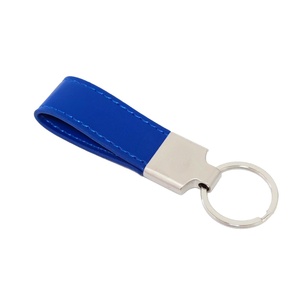 Keychain Factory Custom Blank Metal Brand Luxury Genuine Leather Keychain Custom Logo - Product Image 6