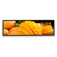 Écran publicitaire LCD 49,5 pouces, résolution 3840x1080, écran tactile capacitif, mural, Android intelligent, pour entreprises