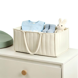 Cesta de Almacenamiento de Pañales Grande Personalizada, Bolsa de Transporte Acolchada para Pañales, Organizador de Guardería Portátil para Mamá y Bebé - Product Image 3