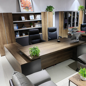 Ensemble de bureau en forme de L à coût élevé Mobilier de bureau PDG Chaise de bureau Bureaux de direction - Product Image 5