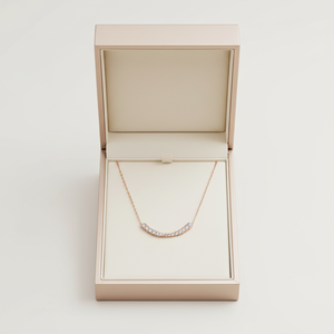 Hot Selling Elegant Smile Design Fine Jewelry Wholesale 18K <b>Solid</b> Rose <b>Gold</b> Real Natural Diamond <b>Pendant</b> Necklace For Women Gift - Product Image 5