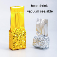 Sachet de thé argenté doré 10g 50g 100g 125g Sachet de thé en aluminium à gousset ouvert pour thé vert Matcha