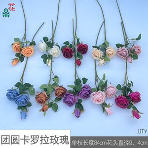 Rosas Artificiales Carola de Reunión, Flores de Seda Realistas de Estilo Europeo para Decoración de Bodas - Product Image 4