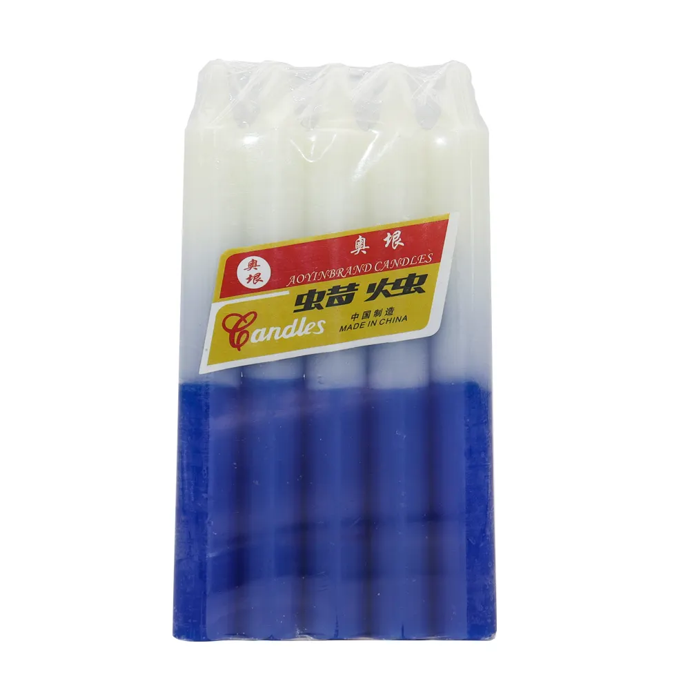 custom long plain white candle lasting paraffin wax taper black colorful pillar candles