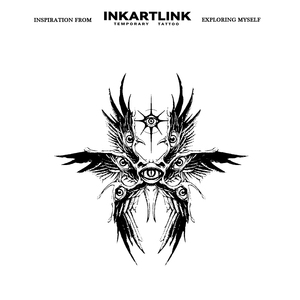 Adesivo per Tatuaggio INKARTLINK Dark Angel, Realistico, con Ali Multiple, Gotico, Semi-Permanente per 15 Giorni, Arte Corporea per Braccio - Product Image 1