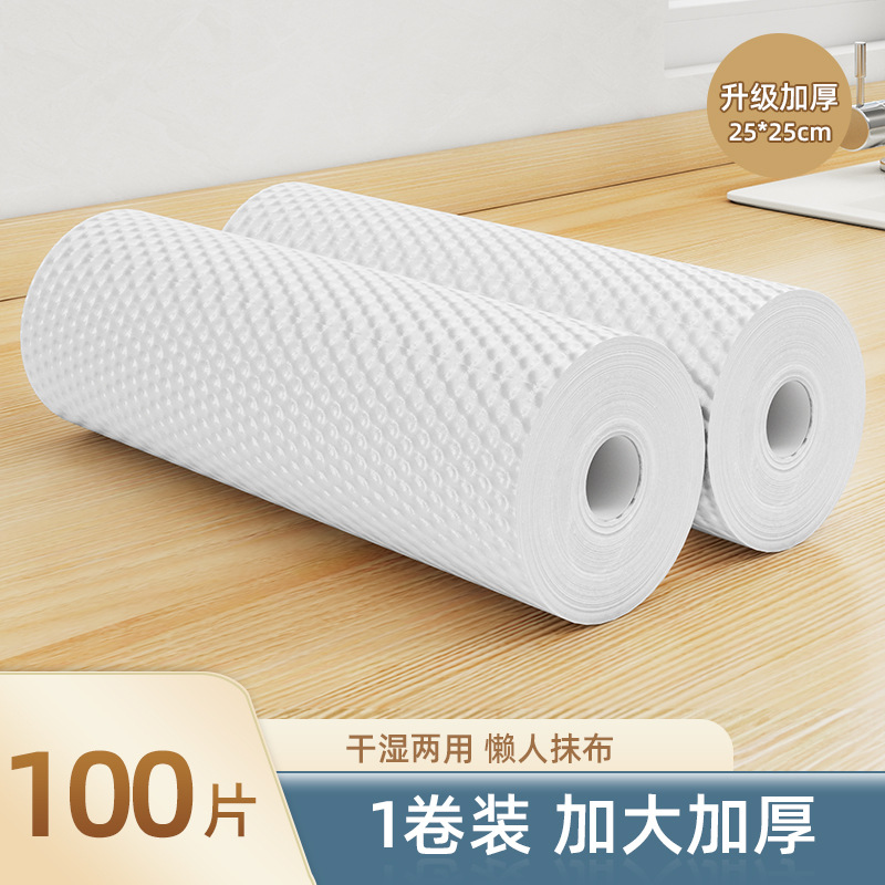 2 rolls, 100 sheets each [Dry and wet use, extra large and thick]