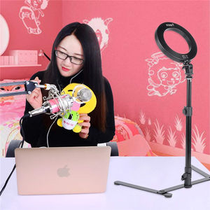 6นิ้วโต๊ะถ่ายภาพไฟกล้องอุปกรณ์แสงสว่างกระจกแต่งหน้าโคมไฟแหวนไฟ Led - Product Image 6