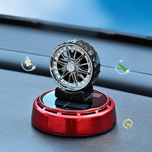 Nouvel ornement de décoration de voiture solide et élégant, diffuseur d'aromathérapie solaire, parfum de voiture créatif, parfum remplaçable, haut de gamme, pour tableau de bord - Product Image 1
