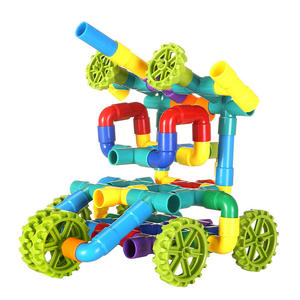 Jouets interactifs de bloc de bricolage pour bébé de 3 ans <span class=keywords><strong>Puzzle</strong></span> d'assemblage de tuyau d'eau en plastique pour le développement des compétences de construction de la maternelle - Product Image 5