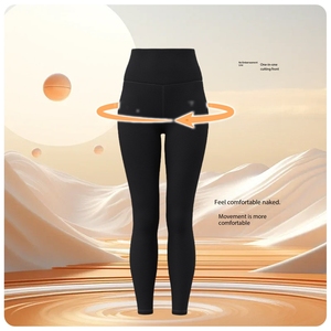 Leggings d'hiver à haute élasticité pour femmes épais polaire <span class=keywords><strong>thermique</strong></span> Super pantalon motif solide chaud hiver Yoga Leggings - Product Image 3