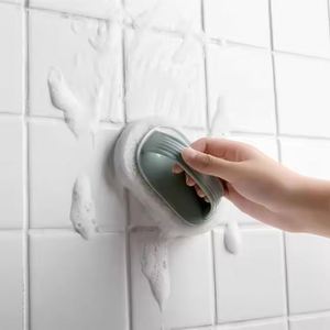 Cepillos de limpieza ovalados de fábrica para cocina y baño con mango para descontaminación con esponja - Product Image 2