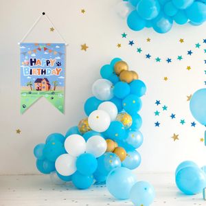 Striscione Personalizzato 'Buon Compleanno' da Appendere alla Porta, Banner Nero per Feste di Compleanno, Decorazione per Portico e Parete - Product Image 2
