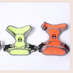 Rompi poliester reflektif modis, rompi jalan anjing, <span class=keywords><strong>Harness</strong></span>, penutup tombol empuk, untuk anjing sedang/besar, pengambil emas - Product Image 5