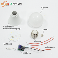 Ampoule LED SKD 15W 12W, Fabricant d'ampoules LED E27 B22, Vente en gros d'ampoules LED 9W, Matière première pour ampoules LED 12W à assembler