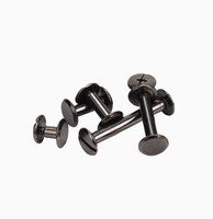 Vis à tête ronde fendue, nickelées noires, M3M4M5, pour boucles de ceinture et panneaux de meubles, fabriquées par Chicago Screw Manufacturer