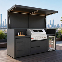 Prix d'usine, barbecue pliable d'extérieur en acier inoxydable 304, personnalisé, résistant au soleil, pour cuisine extérieure