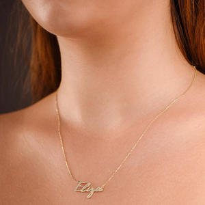 Dropshipping Collier pendentif personnalisé en argent sterling S925 plaqué or 18 ct pour cadeau de la Saint-Valentin - Product Image 2